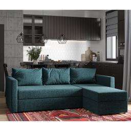 Трёхместный диван с угловой секцией Вало КП Серый