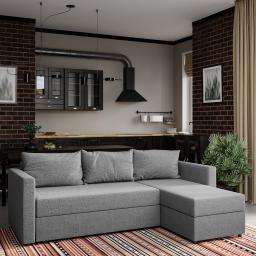 Трёхместный диван с угловой секцией Вало КП Сине-зелёный