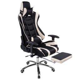 Компьютерное кресло Kano 1 Кремовая искусственная кожа / Чёрная сетка