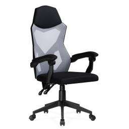 Компьютерное кресло Torino Серая сетка / Чёрная ткань / Чёрный пластик