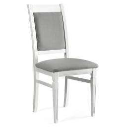 Деревянный стул Арнол Серый велюр/Белый массив