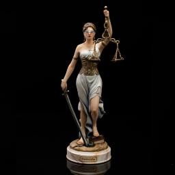 Статуэтка Греческая богиня Фемида со змеей (28 см) ПС, ручная роспись